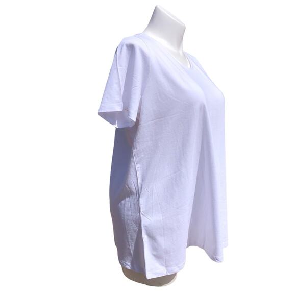 Roaman’s white cotton t-shirt size large size 18 20 - Picture 4 of 8